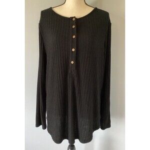 SHEIN Curve Women’s Long Sleeve Lightweight Sweater W/Decorative Buttons 3XL